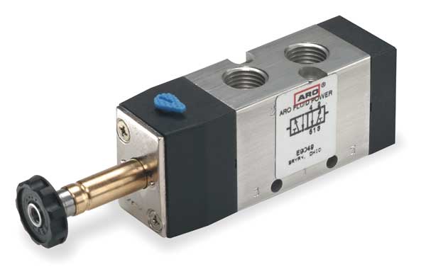 Solenoid Air Control Valve, 3/8 In, 4-Way