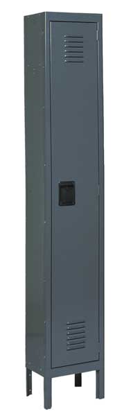 Wardrobe Locker, 12 in W, 12 in D, 78 in H, (1) Tier, (1) Wide, Gray