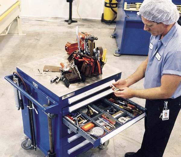 Mobile Workbench Cabinet, 21-3/8 In. L