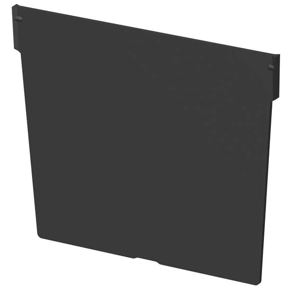 Plastic Divider, Black, 6 5/8 in L, 6 5/8 in W, 4 7/8 in H