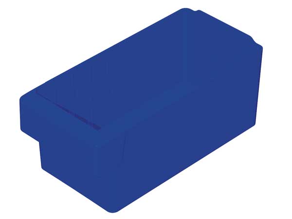 Drawer Storage Bin, Blue, Plastic, 5 5/8 in W x 4 5/8 in H, 20 lb Load Capacity