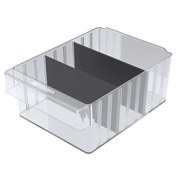 Plastic Divider, Black, 8 3/8 in L, 8 3/8 in W, 4 3/8 in H