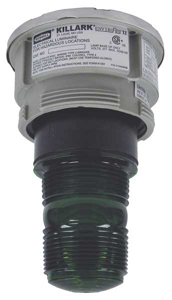 Hazardous Warning Light, Xenon, Green, 120V