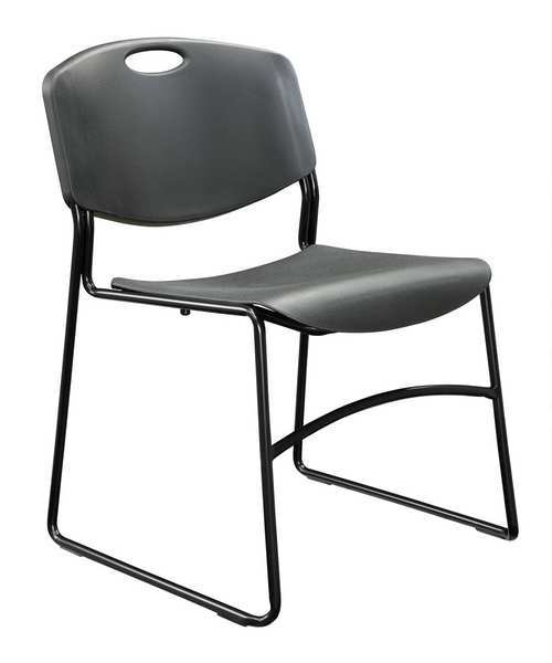 Stacking Chair Plastic Black