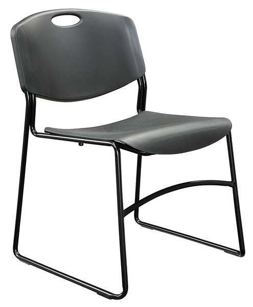 Stacking Chair Plastic Black