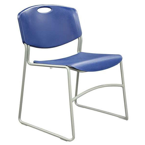 Stacking Chair, Plastic, Blue