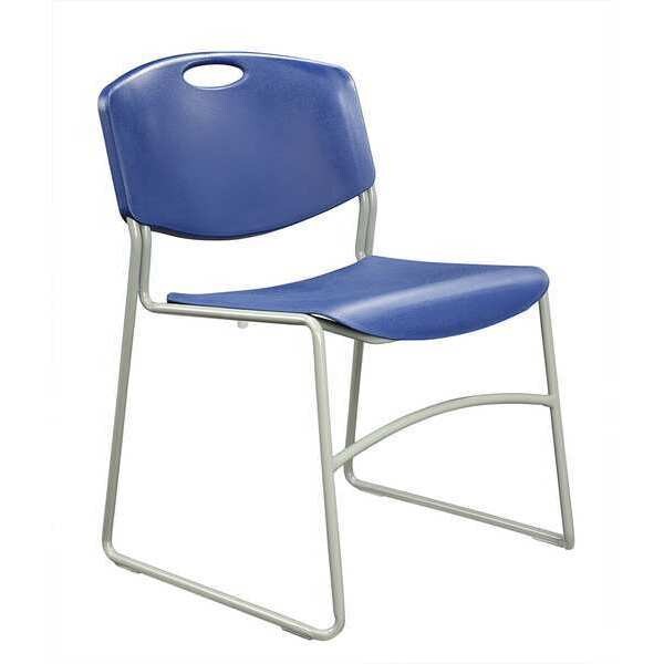 Stacking Chair, Plastic, Blue