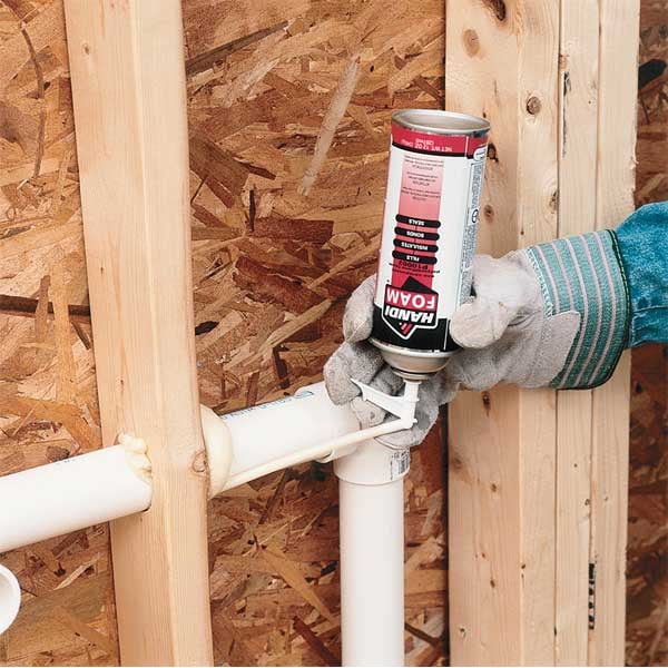 Multipurpose/Construction Spray Foam Sealant, 12 oz, Aerosol Can, Black, 1 Component