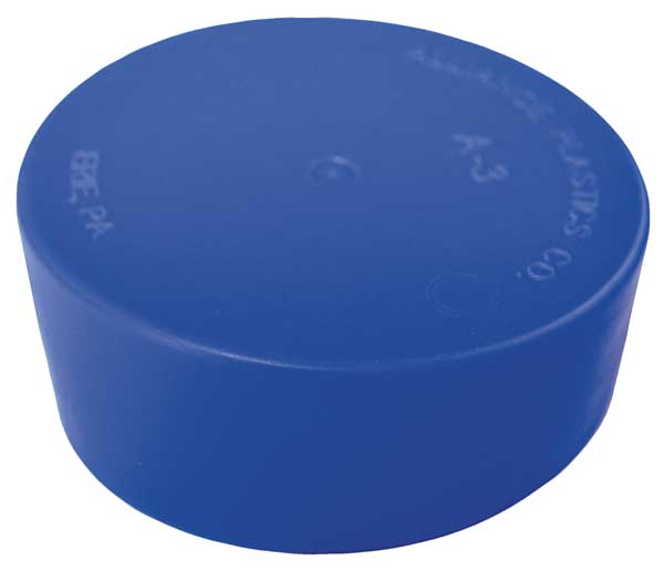 End Cap, 2-1/2 In, Plastic, PK50