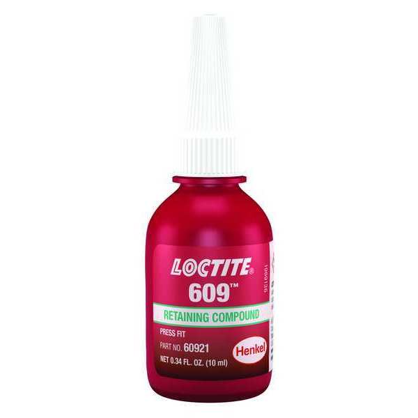 Retaining Compound 609, .34 fl oz, 10 ml, Bottle, Green