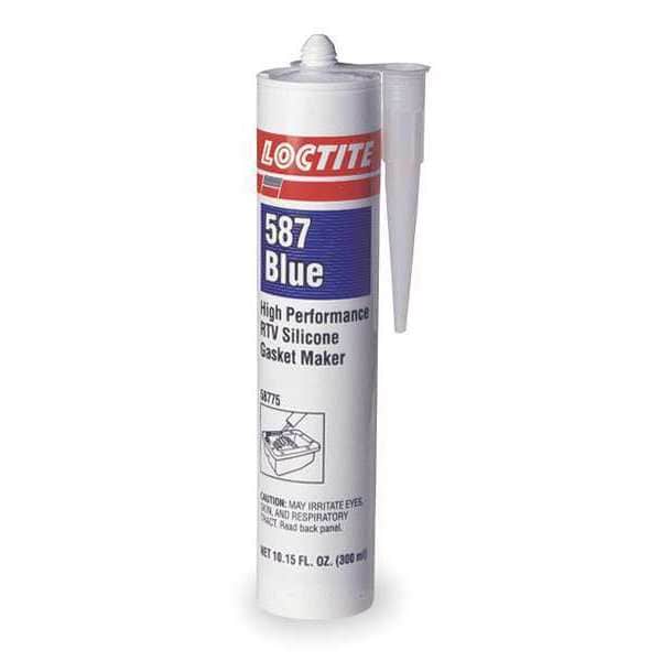 Low Odor, Noncorrosive RTV Gasket Maker, 300 mL, Blue, Temp Range -75 to 500 Degrees F