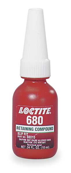 Retaining Compound, 680 Series, Green, Liquid, High Strength, 10 mL Bottle