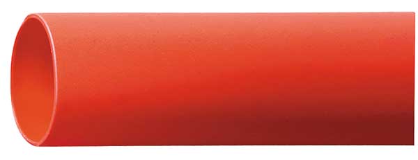 Shrink Tubing, 1.0in ID, Red, 6in, PK10