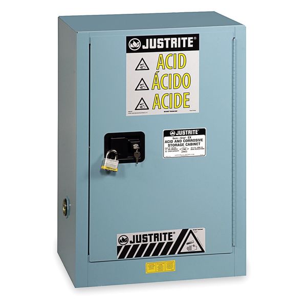 Corrosive Safety Cabinet, 12 gal., Blue