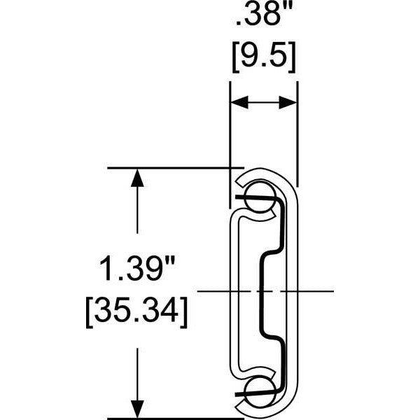 Drawer Slide, Side/Hard Mount, 3/4 Ext., Conv., PK2, 1/2