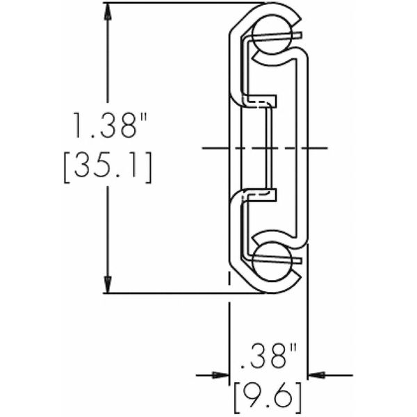 Drawer Slide, Side Mount, 3/4 Ext., Soft Close, PK2, 1/2