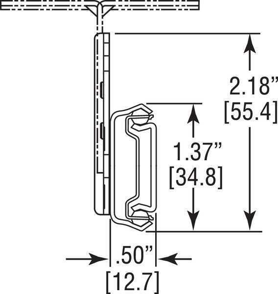 Drawer Slide, Side Mount, 3/4 Ext., Soft Close, PK2, 1/2