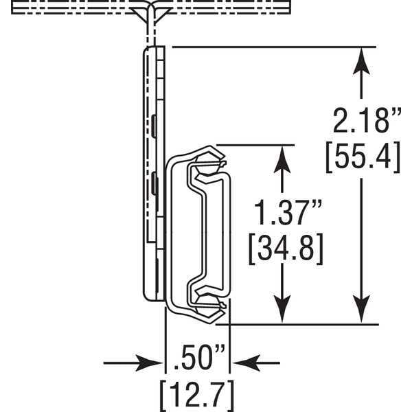 Drawer Slide, Side Mount, 3/4 Ext., Soft Close, PK2, 1/2