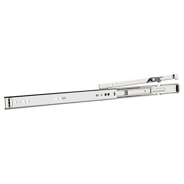 Drawer Slide, Rail Mount, Full, Soft Close, PK2, 1/2