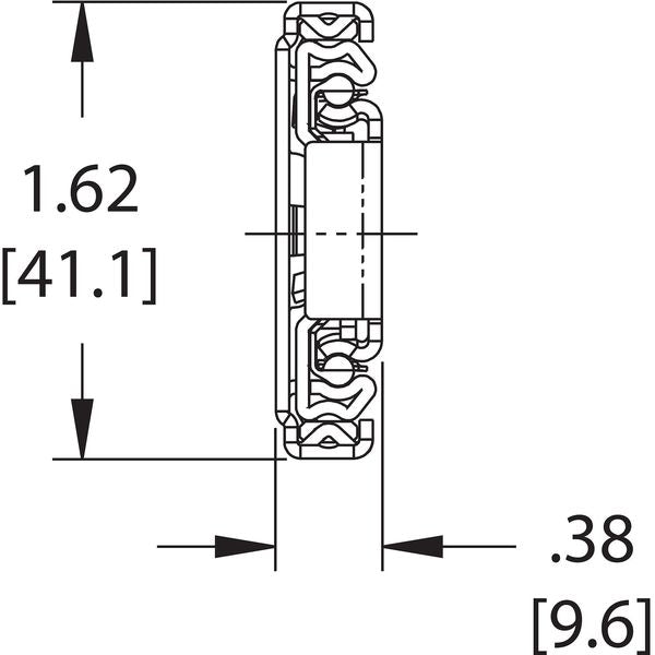 Drawer Slide, Bracket Mount, 3/4 Ext., Soft Close, PK2, 1/2