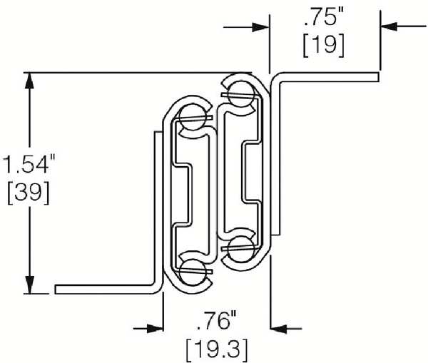 Drawer Slide, Bracket, Over Travel, Soft Close, PK2, 1/2
