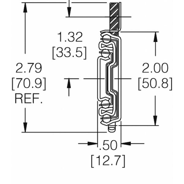 Drawer Slide, Bracket/Hard Mount, 3/4 Ext., PK2, 1/2