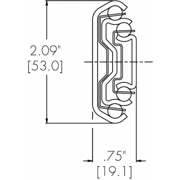 Drawer Slide, Side Mount, Full, Soft Close, PK2, 3/4