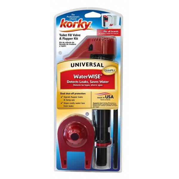 Fill Valve Kit, Anti-Siphon, With Flapper