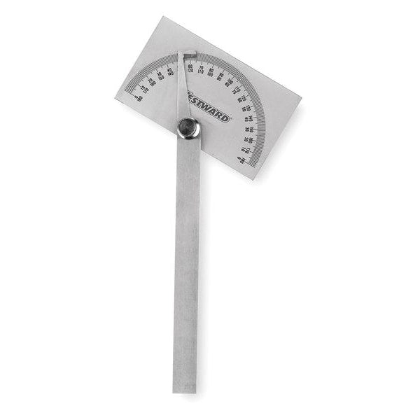 Protractor, Steel, 6 In