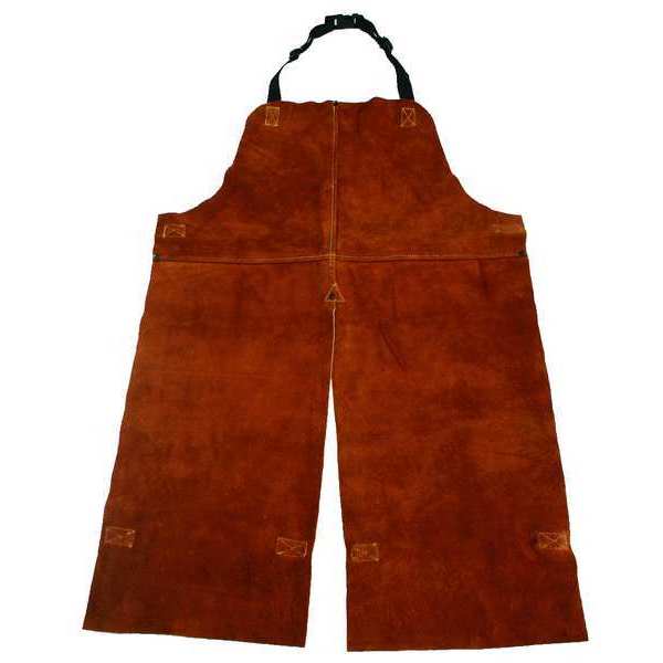 Split Leg Welding Bib Apron, Leather