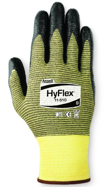 Cut Resistant Coated Gloves, A2 Cut Level, Nitrile, L, 1 PR