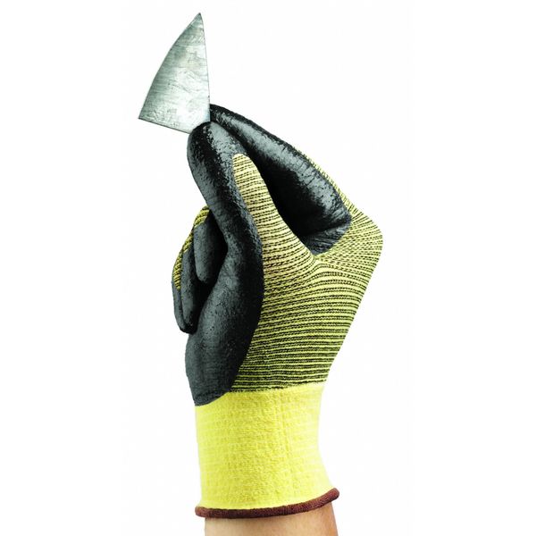 Cut Resistant Coated Gloves, A2 Cut Level, Nitrile, M, 1 PR