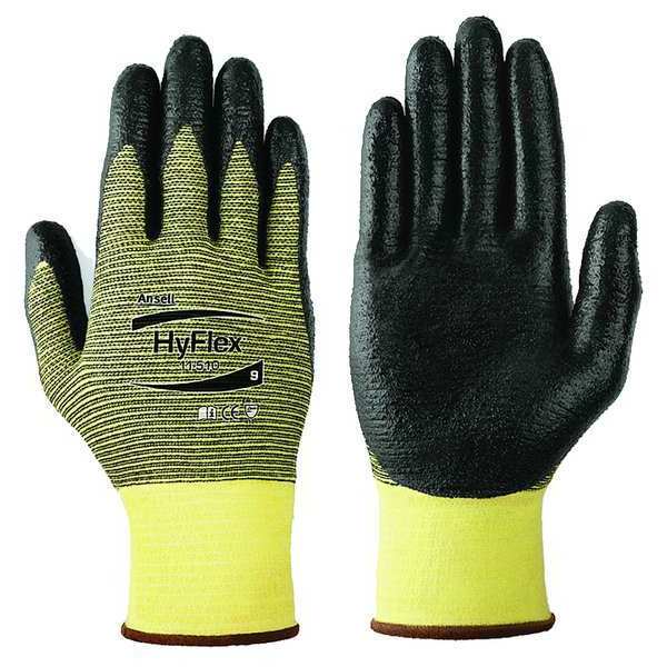 Cut Resistant Coated Gloves, A2 Cut Level, Nitrile, M, 1 PR