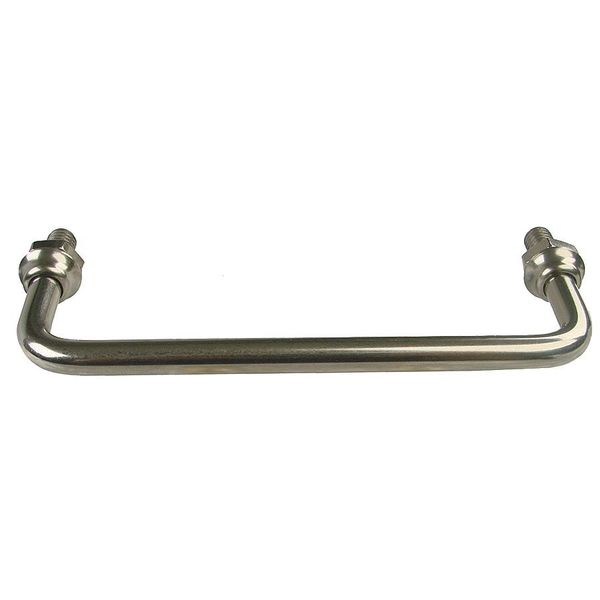 Pull Handle, Polished, 5 In. H, Polished, Threaded Studs