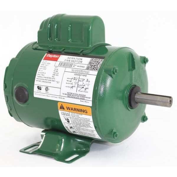 Aeration Fan Motor, Capacitor-Start, 1/2 HP, 115/230V AC, 3,450 Nameplate RPM, 56Z Frame