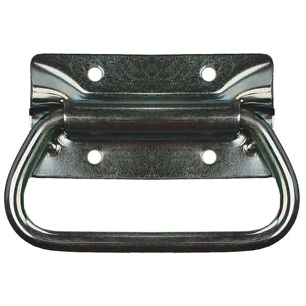 Folding Pull Handle, Polished Zinc, Unth. Through Holes