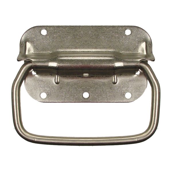 Folding Pull Handle, Steel, Natural, Unth. Through Holes