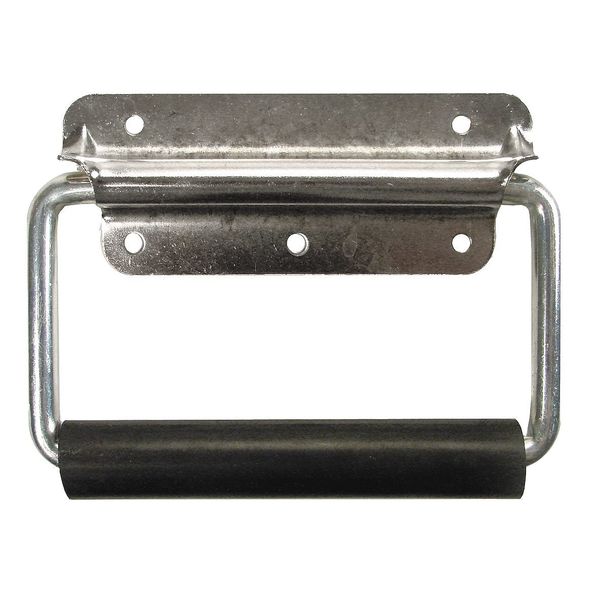 Folding Pull Handle, Polished Zinc, Unth. Through Holes