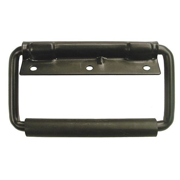 Spring Loaded Fold Pull Handle, Steel, Zinc, Unthr. Holes