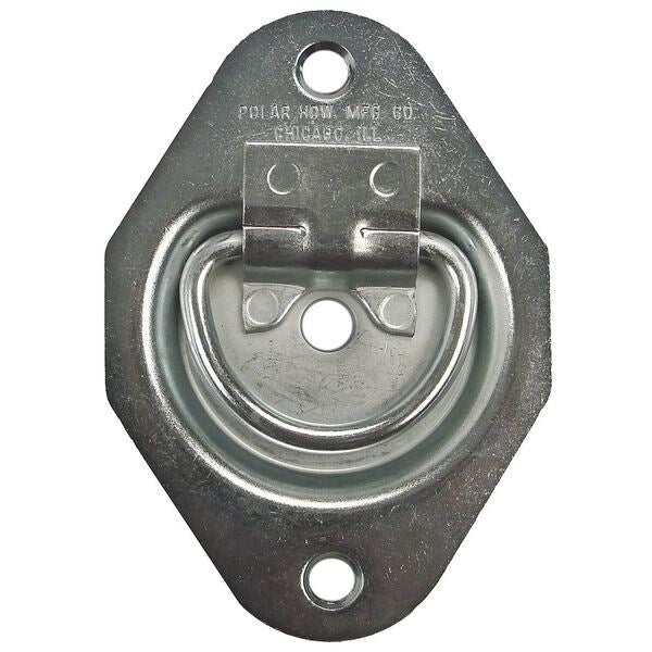 Folding Pull Handle, Steel, Polished Zinc, Unth. Through Holes
