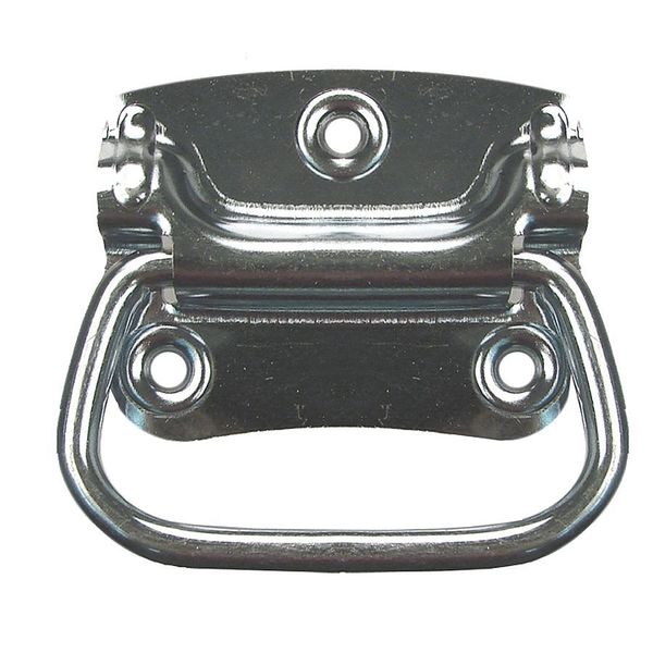 Folding Pull Handle, Steel, Zinc, Unthr. Through Holes