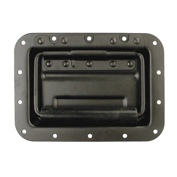 Recessed Folding Pull Handle, Steel, Unthr. Through Holes