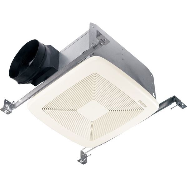 Ceiling Bathroom Fan, 150 cfm cfm, 6 in Duct Dia., 120V AC, Energy StarÂ® Certified