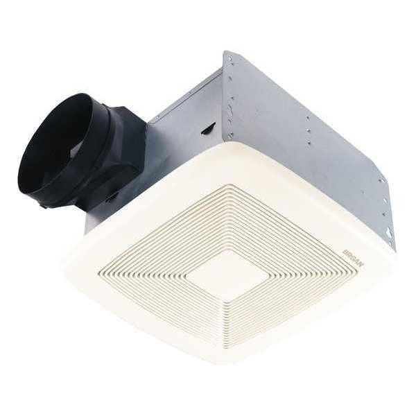 Ceiling Bathroom Fan, 150 cfm cfm, 6 in Duct Dia., 120V AC, Energy StarÂ® Certified