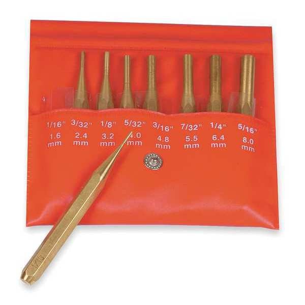 Drive Pin Punch Set, 8 Pieces, Brass
