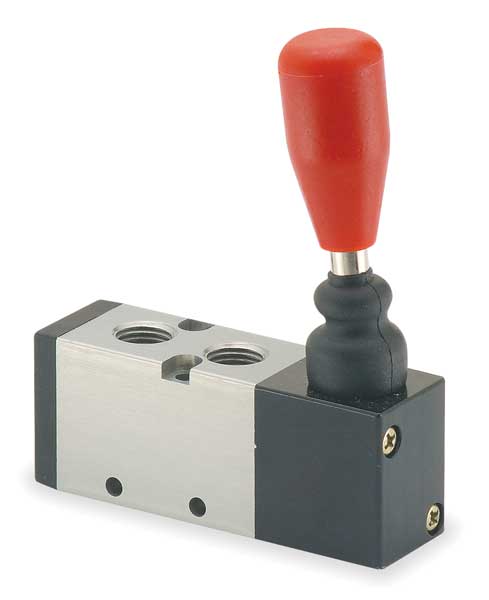 Manual Air Control Valve, 4-Way, 1/4in NPT