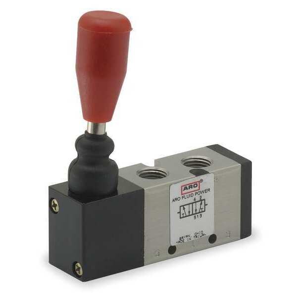 Manual Air Control Valve, 4-Way, 1/4in NPT