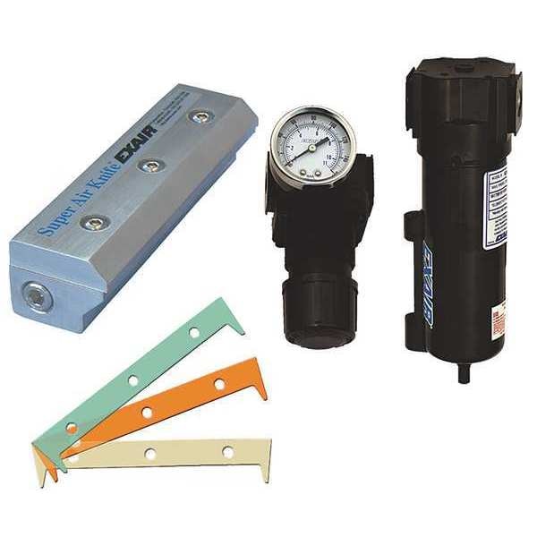 Air Knife Kit, 1/4 In NPT, 18 In L, Al