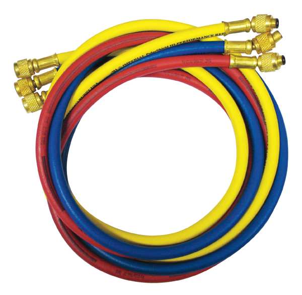 Manifold Hose Set, 60 In, Red, Yellow, Blue