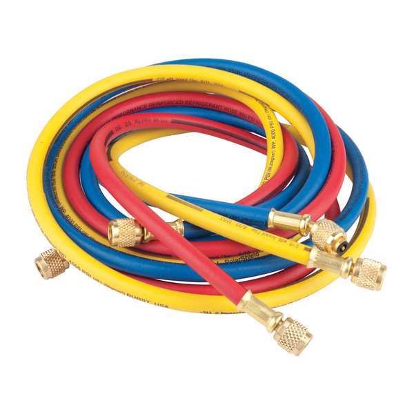 Manifold Hose Set, 72 In, Red, Yellow, Blue